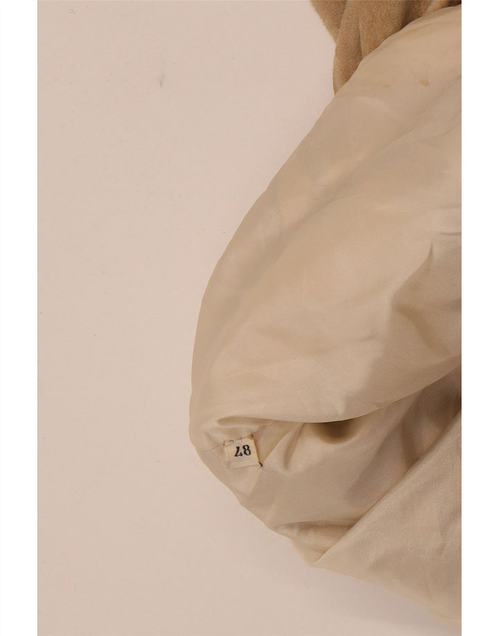 Bomber vintage da donna in pelle scamosciata IT 48 XL Beige