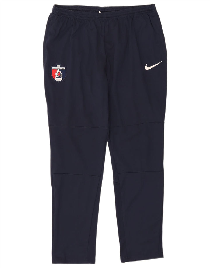 Pantaloni da tuta grafica Nike Dri Fit da uomo XL in poliestere blu navy