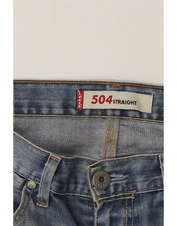 Levi's Uomo 504 Jeans dritti W36 L30 Blu
