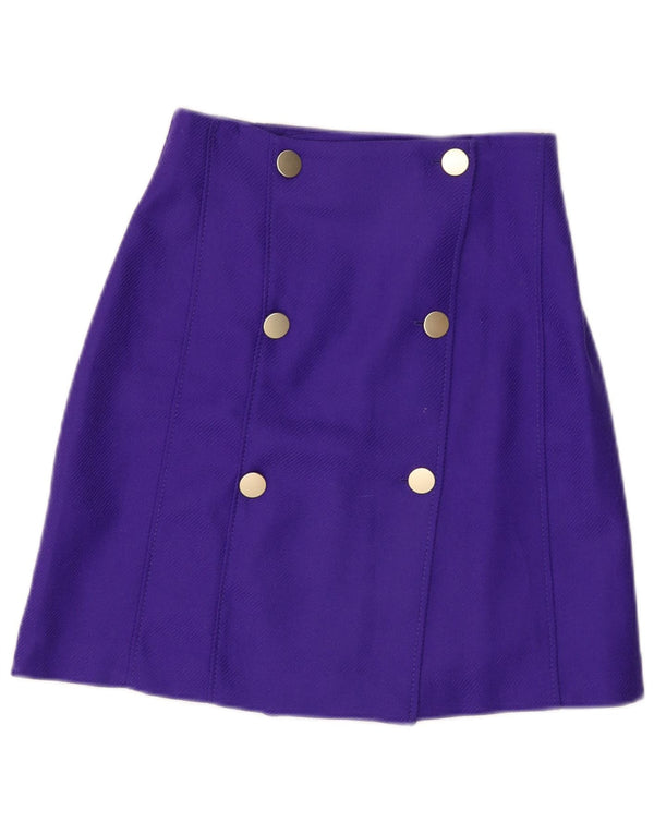 Gonna a trapezio da donna Massimo Dutti EU 38 Small W28 Viscosa viola