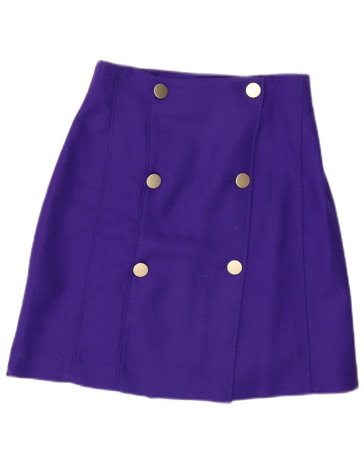 Gonna a trapezio da donna Massimo Dutti EU 38 Small W28 Viscosa viola