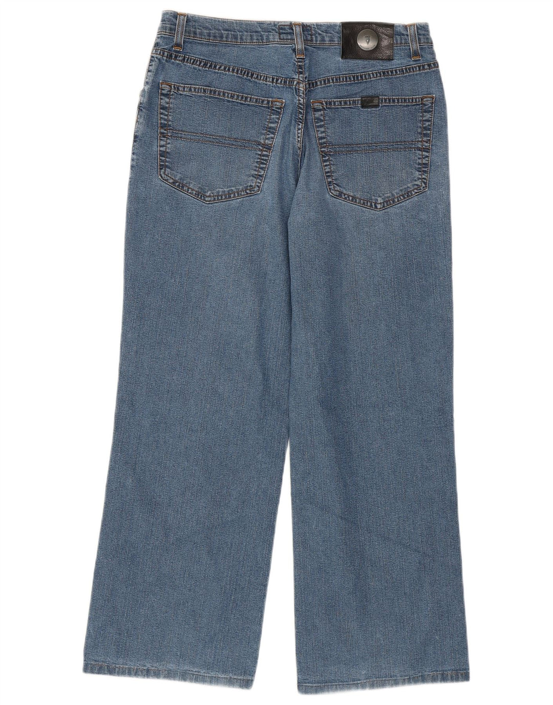 Jeans TRUSSARDI da uomo a gamba larga cropped W31 L26 in cotone blu