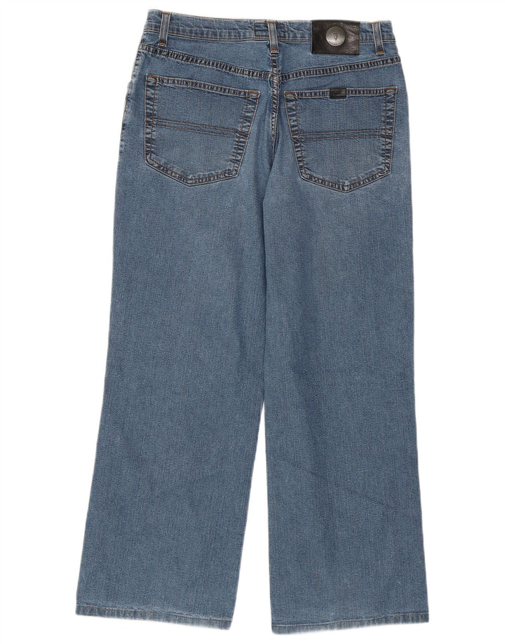 Jeans TRUSSARDI da uomo a gamba larga cropped W31 L26 in cotone blu