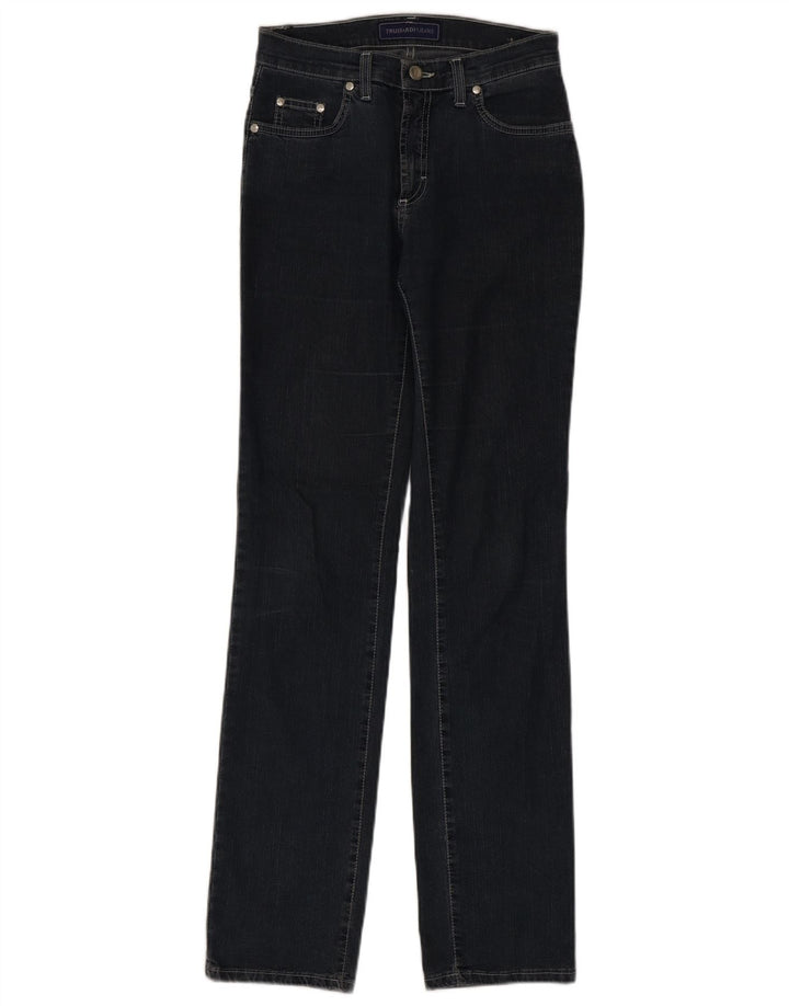 Jeans Dritti Donna Trussardi W26 L33 Blu Navy Cotone