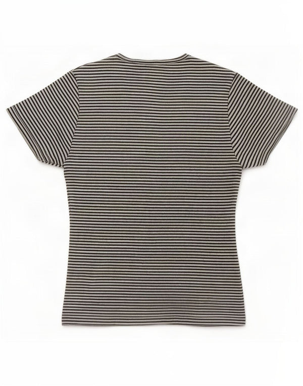 Maglietta da donna Lee Top UK 12 Cotone a righe grigio medio