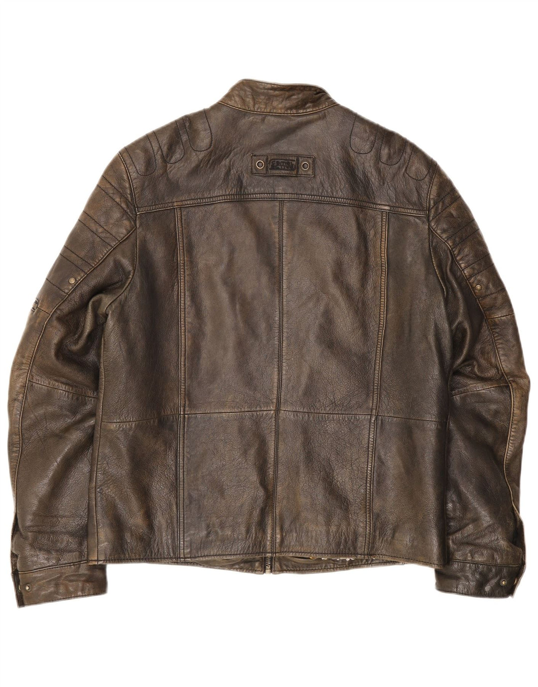 Giacca da pilota in pelle da uomo Camel Active IT 50 Large Marrone