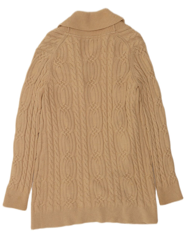 Maglione cardigan aperto lungo da donna Tommy Hilfiger UK 14 Beige medio