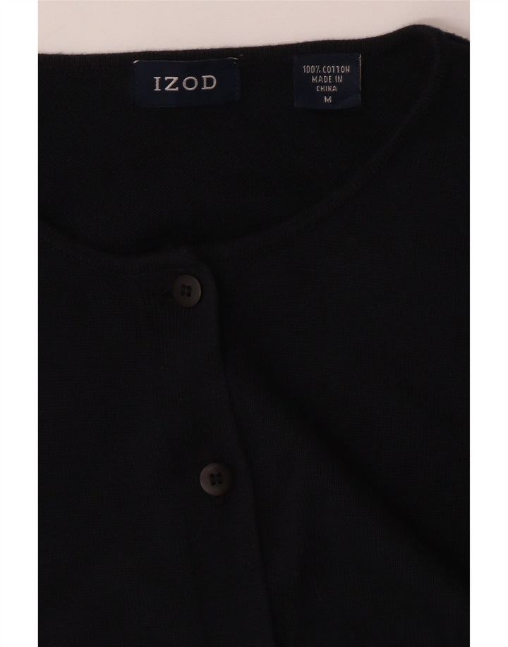 IZOD Womens Cardigan Sweater UK 14 Medium Navy Blue Cotton Vintage Izod and Second-Hand Izod from Messina Hembry 