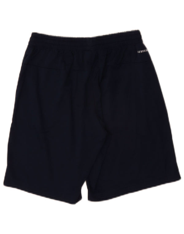 Pantaloncini sportivi Adidas Aeroready Graphic da ragazzo 11-12 anni in poliestere blu navy