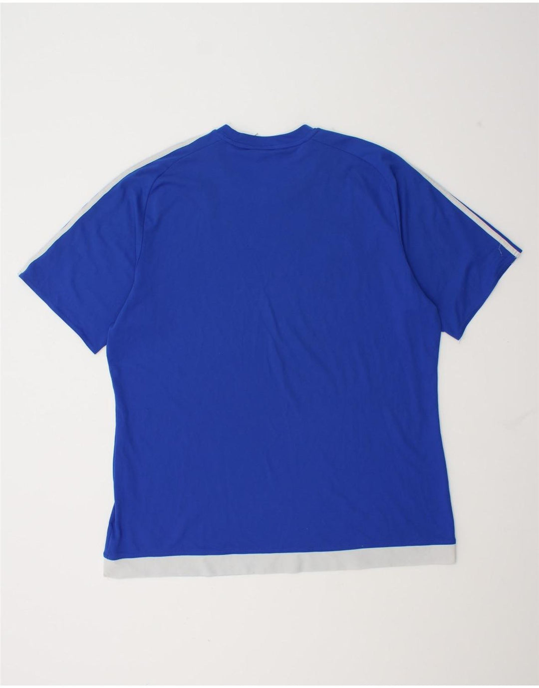 Adidas Uomo Climalite T-shirt Top XL Blu Colourblock Poliestere