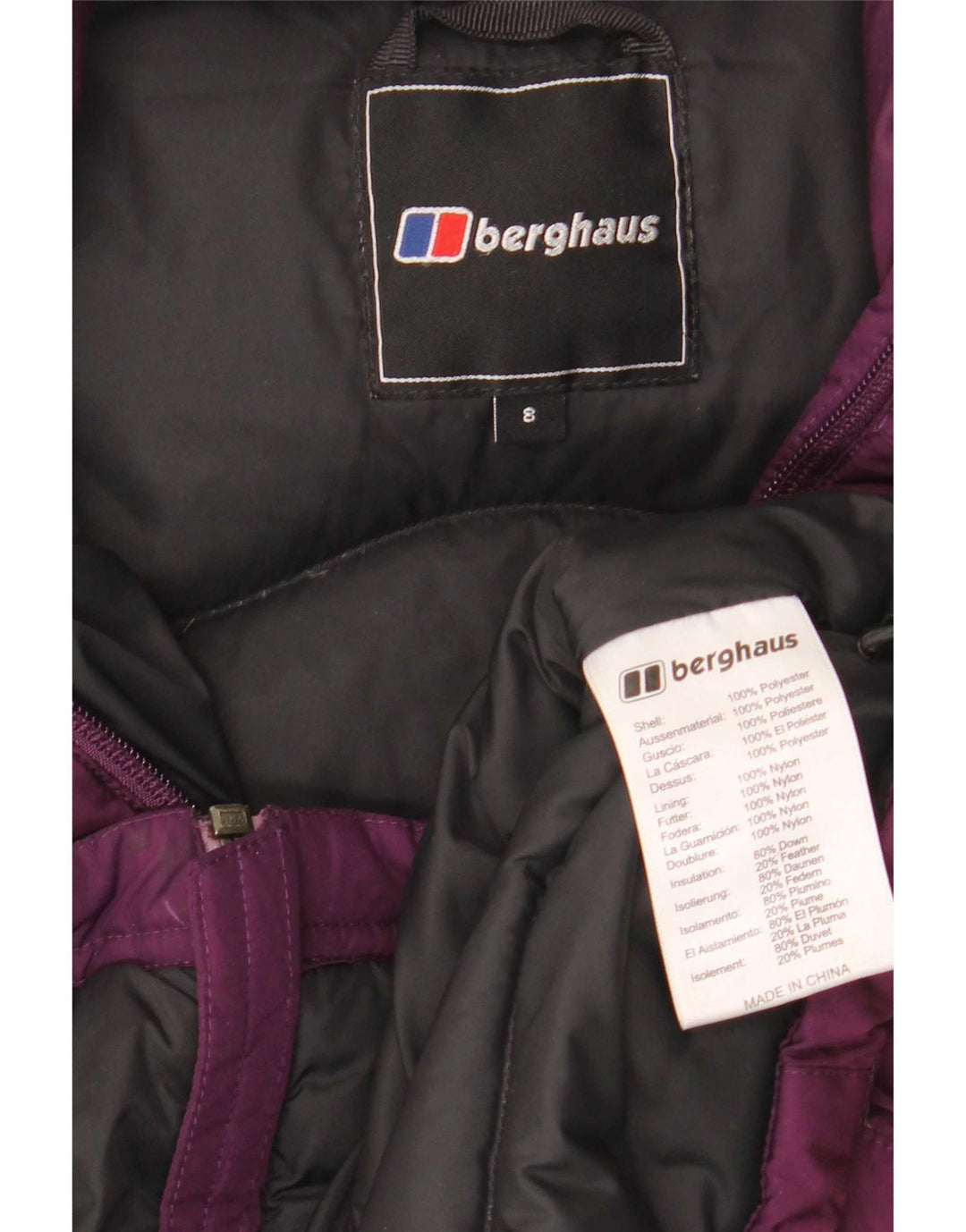 Giacca imbottita da donna Berghaus UK 8 piccola poliestere viola