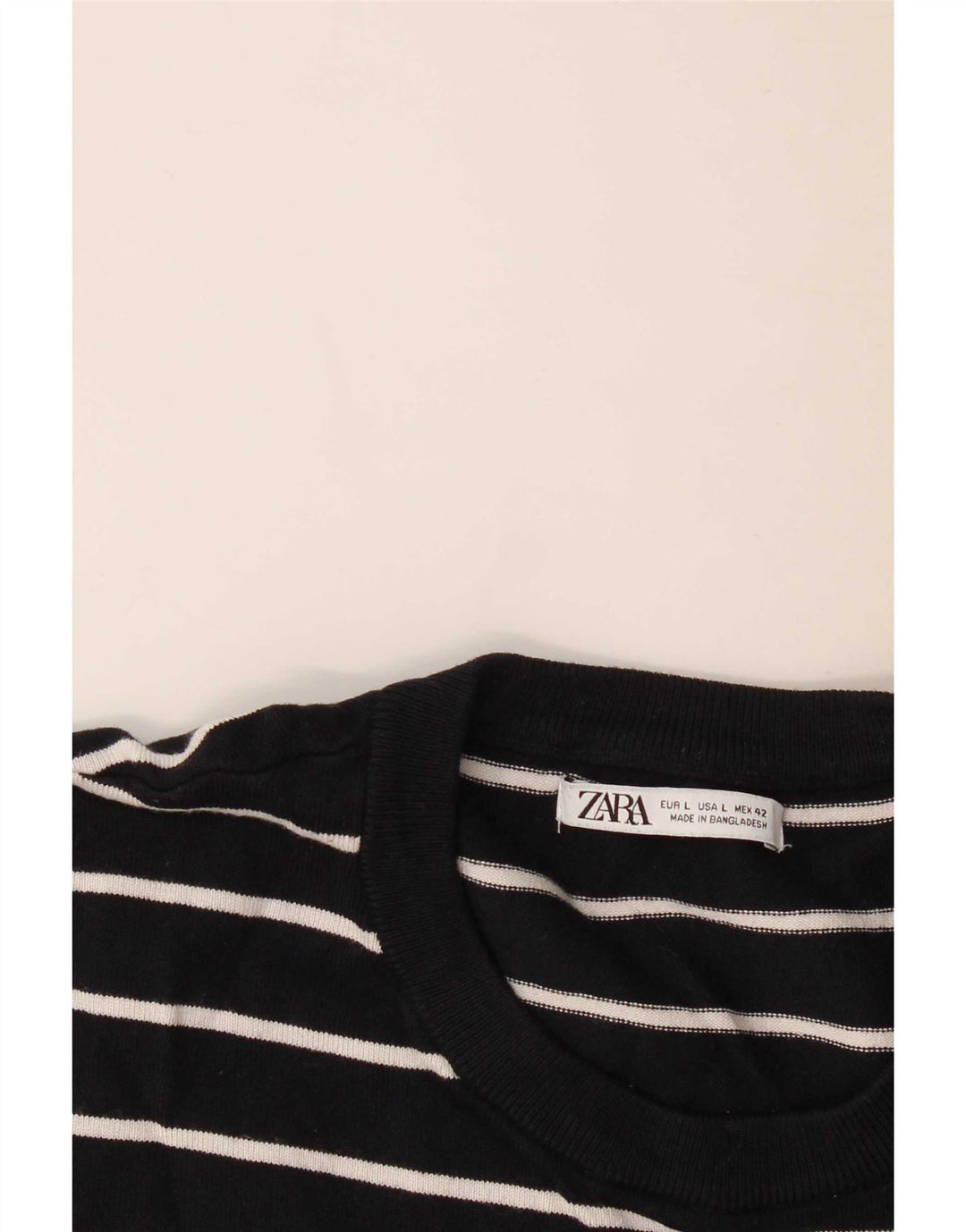 T-shirt da uomo Zara Top grande a righe blu navy