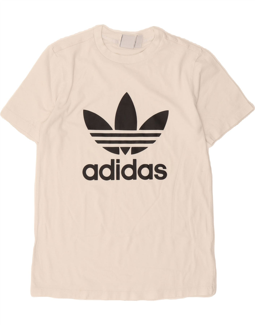 ADIDAS Womens Graphic T-Shirt Top UK 10 Small  White Vintage Adidas and Second-Hand Adidas from Messina Hembry 