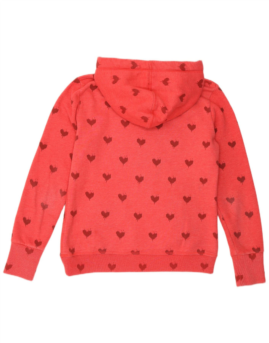 Felpa con cappuccio grafica da donna SUPERDRY UK 14 cuore rosso medio