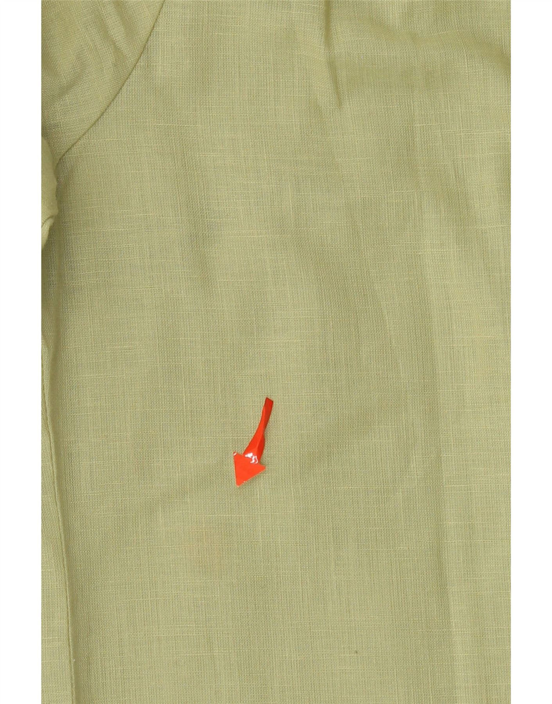 Camicetta vintage da donna con maniche a 3/4 con volant sul davanti EU 40 Cuore kaki medio