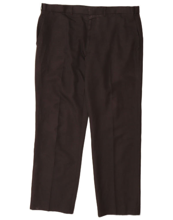 Pantaloni chino dritti da uomo Marks & Spencer W38 L31 poliestere nero