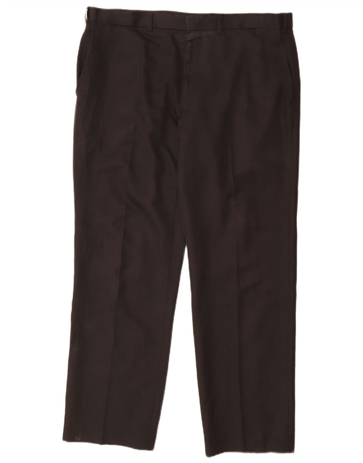 Pantaloni chino dritti da uomo Marks & Spencer W38 L31 poliestere nero