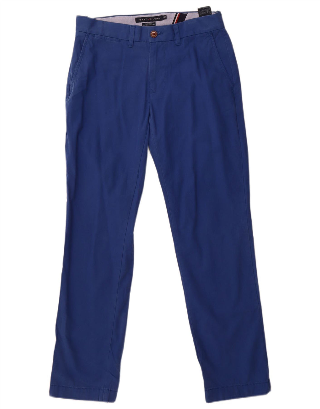 Pantaloni chino su misura da uomo Tommy Hilfiger W30 L30 in cotone blu
