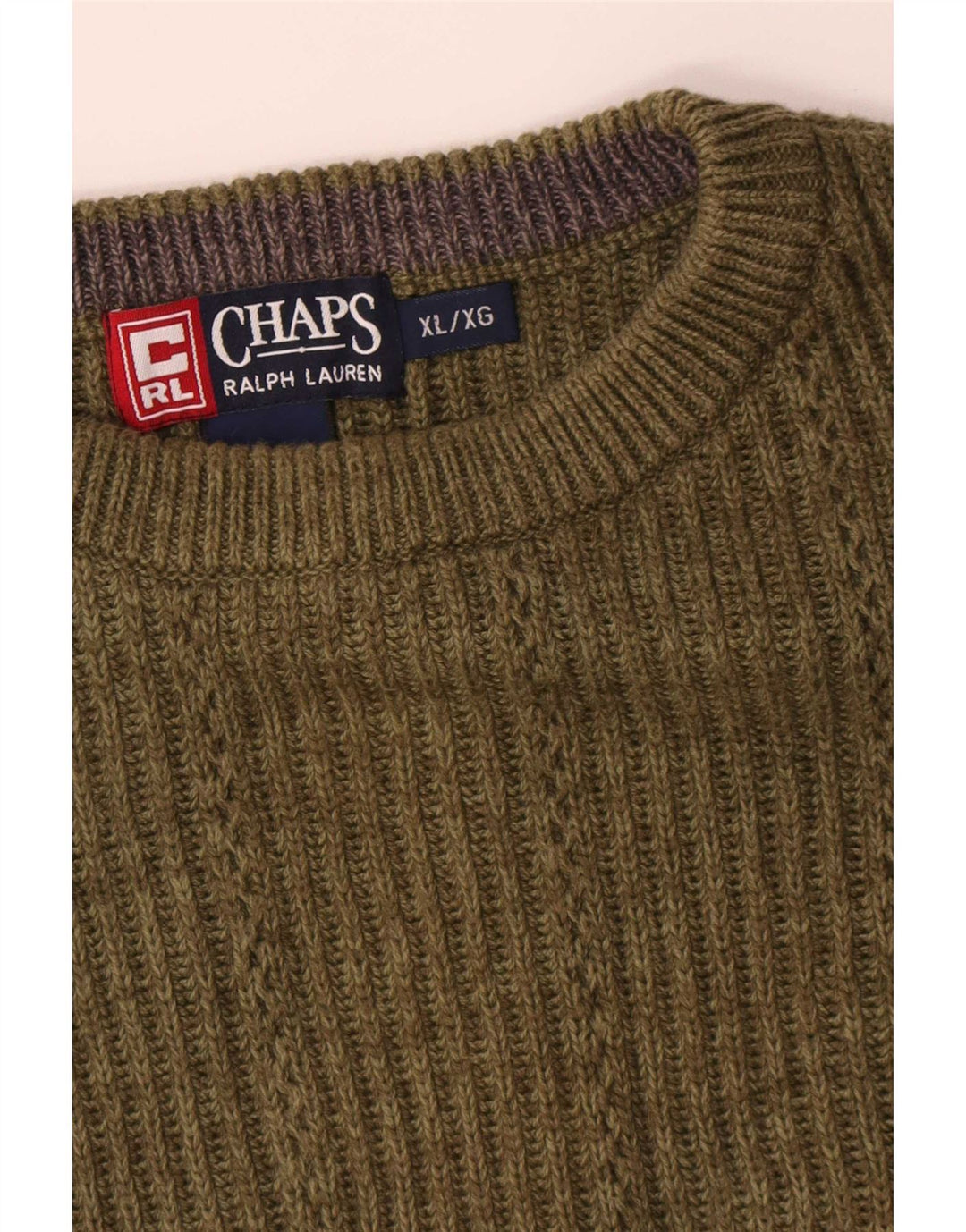 Chaps Uomo Maglione Girocollo Maglione XL Cachi