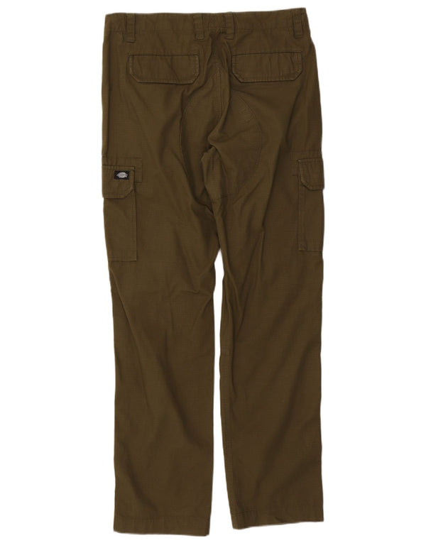 Pantaloni cargo dritti da uomo Dickies W32 L32 cotone gessato kaki