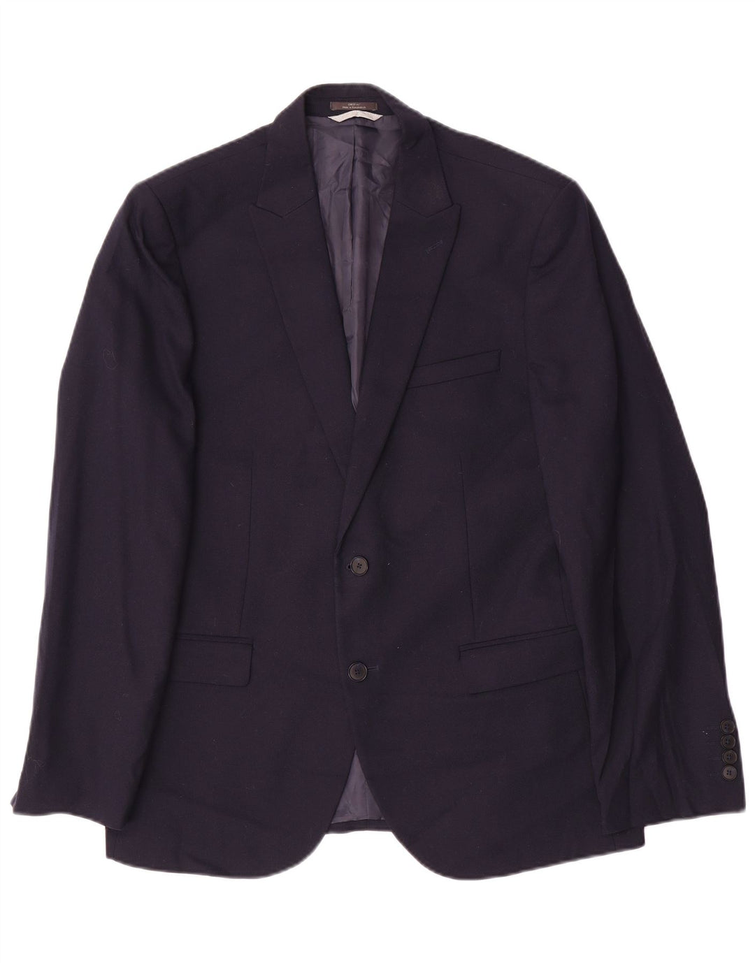 Giacca blazer slim a 2 bottoni da uomo Marks & Spencer UK 42 XL lana blu navy