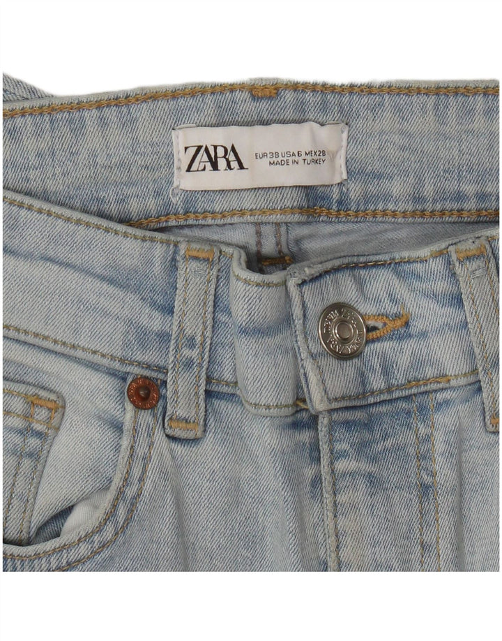 Jeans svasati da donna Zara EU 38 piccoli W28 L27 Blu