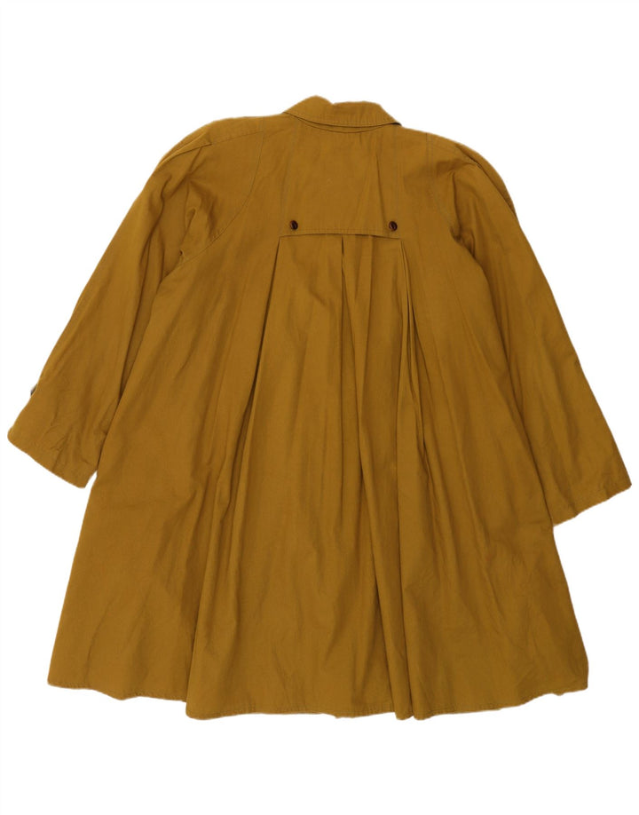 Soprabito oversize da donna VINTAGE UK 10 piccolo acetato kaki