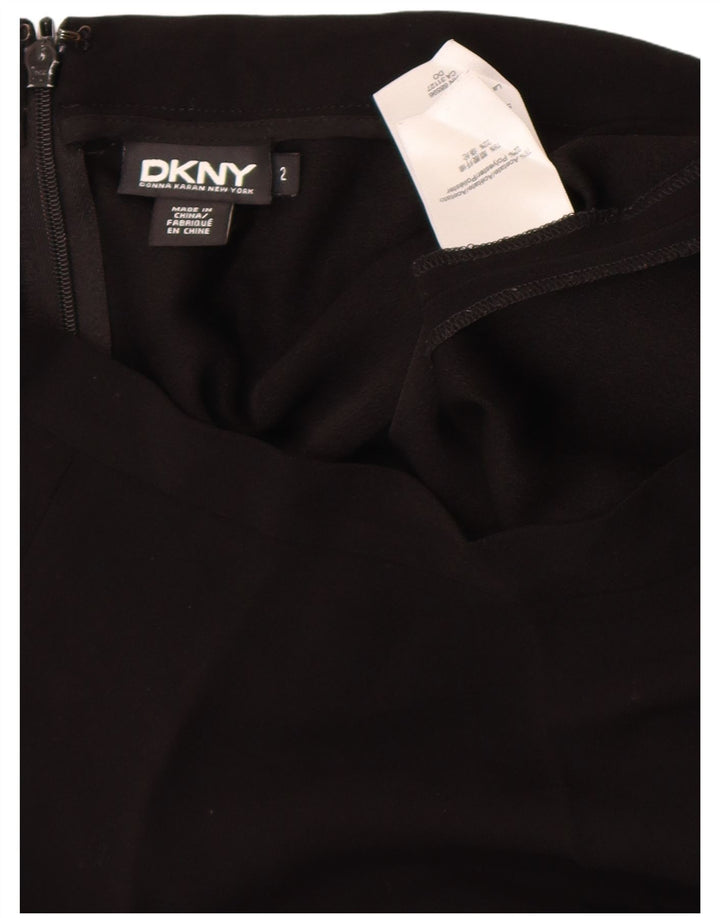 Gonna a trapezio da donna Dkny US 2 XS W24 acetato nero