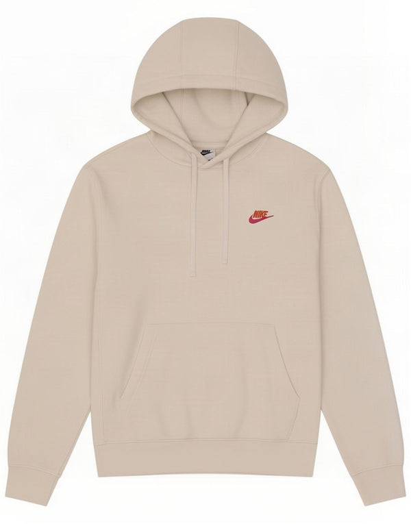 Felpa con cappuccio da uomo Nike Small in cotone bianco