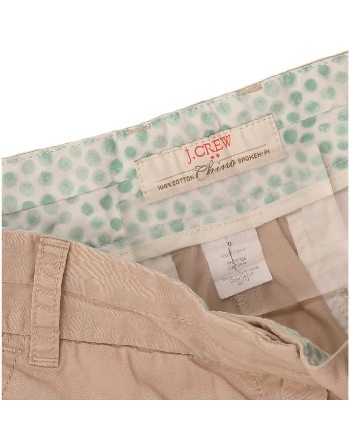 Pantaloncini chino da donna J. Crew US 0 XS W28 Cotone beige