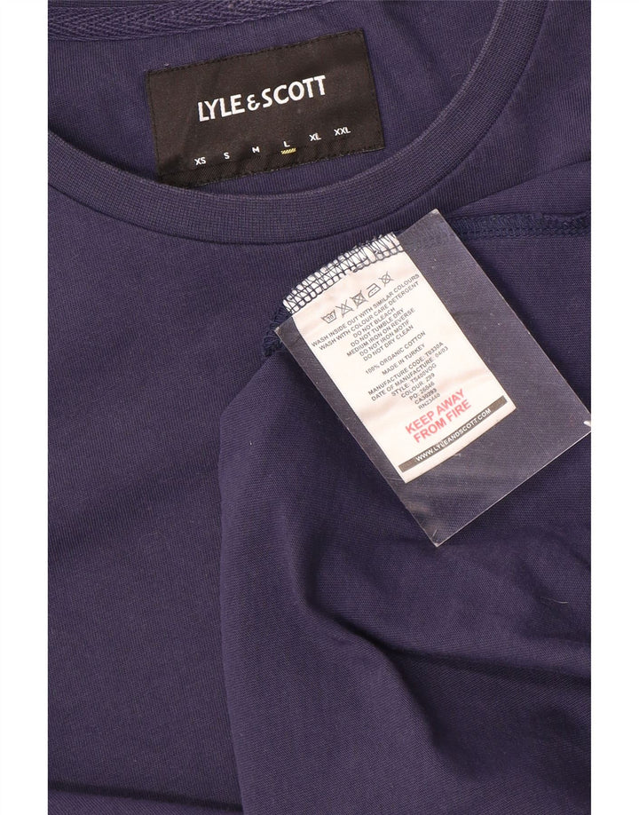 T-shirt da uomo LYLE & SCOTT Top Large in cotone blu navy