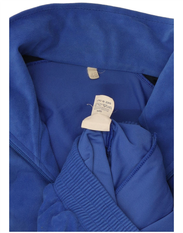 Giacca da tuta da uomo vintage IT 48 Poliestere color block blu medio