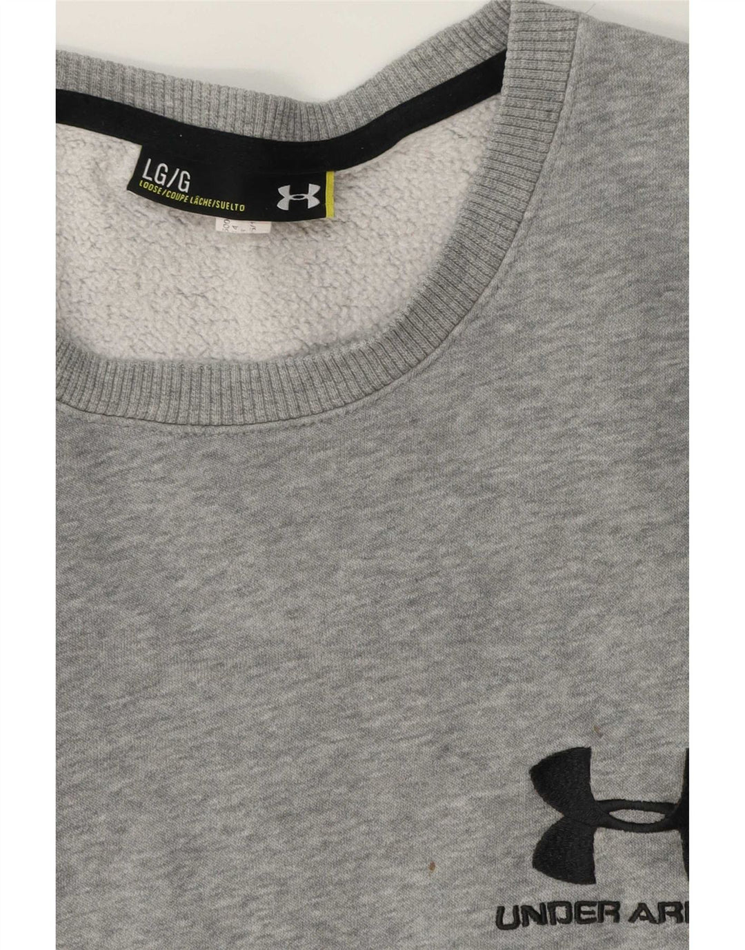 Felpa grafica da uomo Under Armour Maglione grande grigio screziato