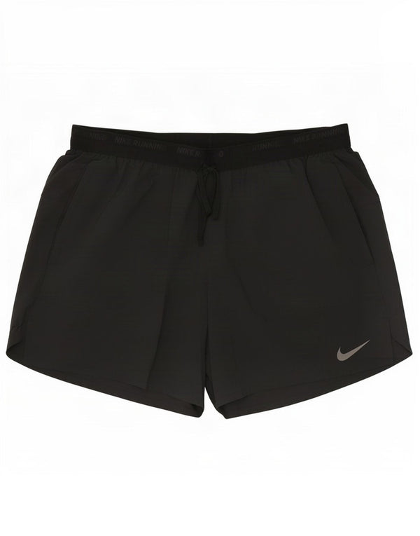 Pantaloncini sportivi Nike Dri Fit da donna UK 16 Large Nero Poliestere