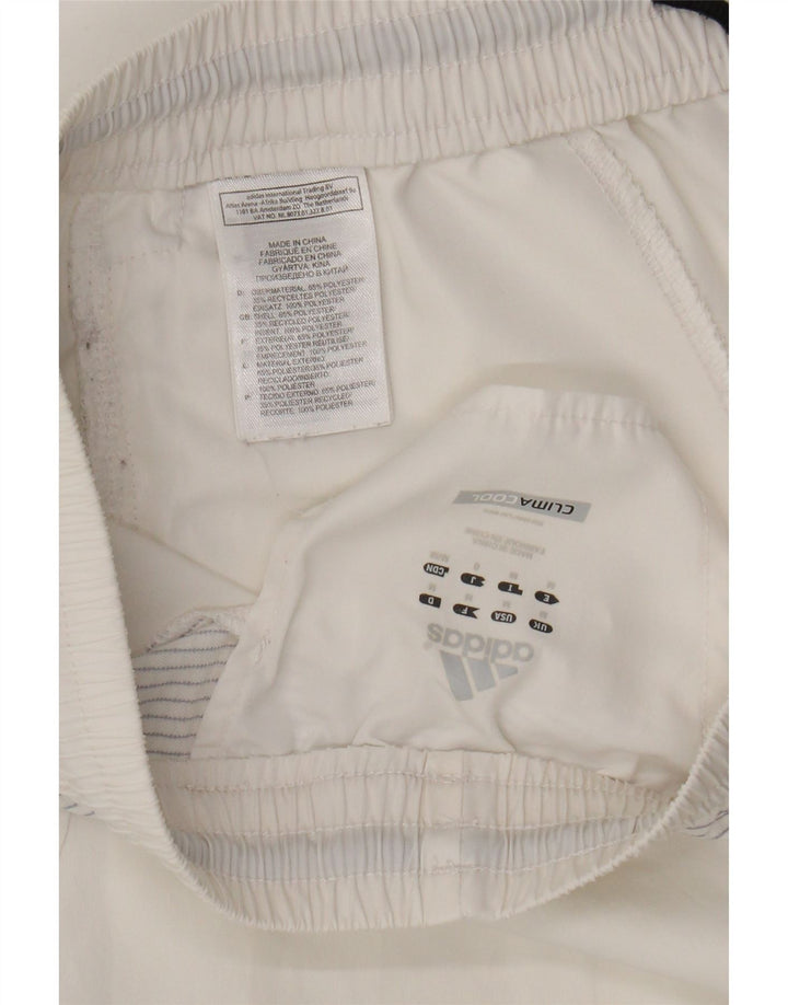 Pantaloncini sportivi Adidas Climacool da uomo, poliestere color block bianco medio
