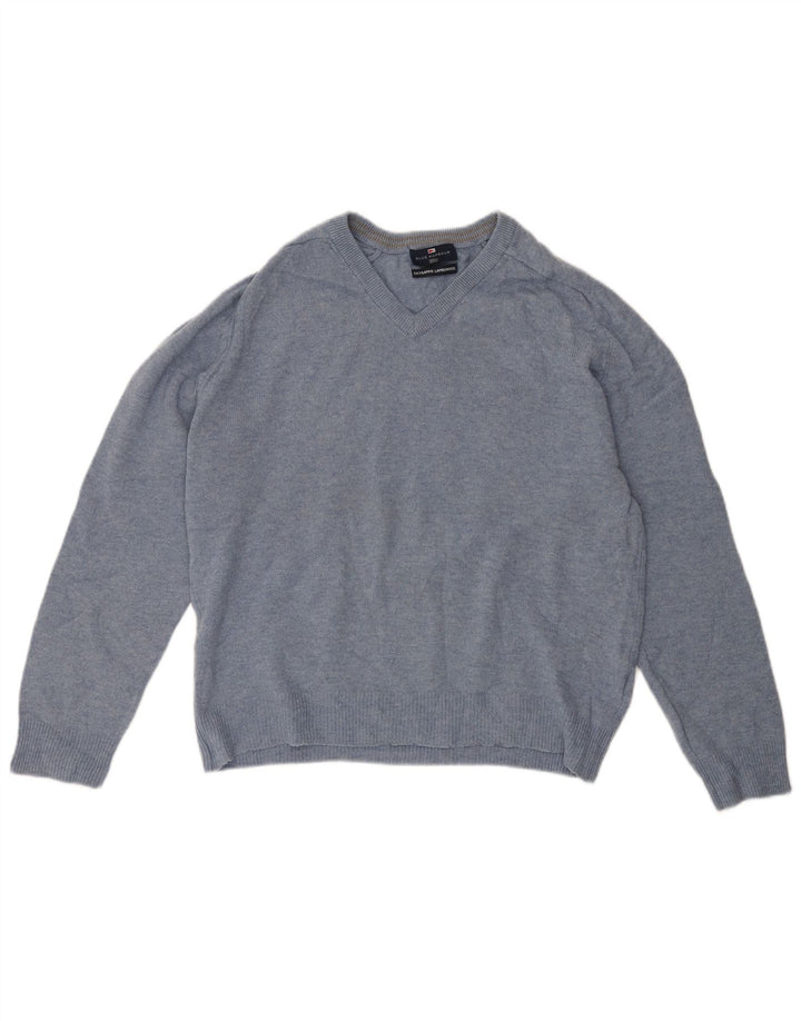 Maglione da uomo Marks & Spencer Blue Harbour con scollo a V Blu medio