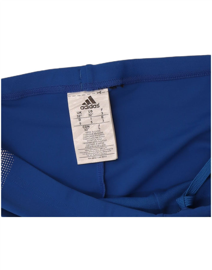 Pantaloncini da bagno grafici da uomo Adidas in nylon blu medio