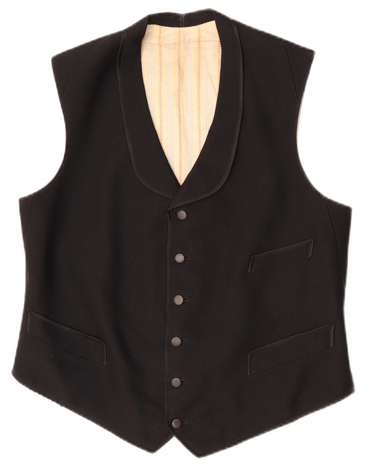 Gilet vintage da uomo medio nero