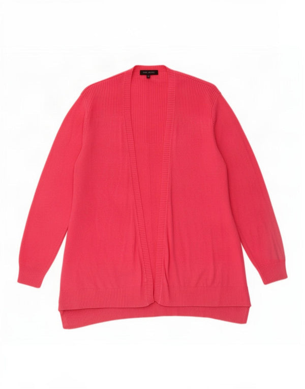 Maglione cardigan aperto da donna Marks & Spencer UK 12 Viscosa rosa medio