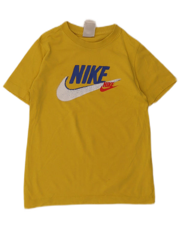 T-shirt grafica Nike da ragazzo, 8-9 anni, piccola, in cotone giallo