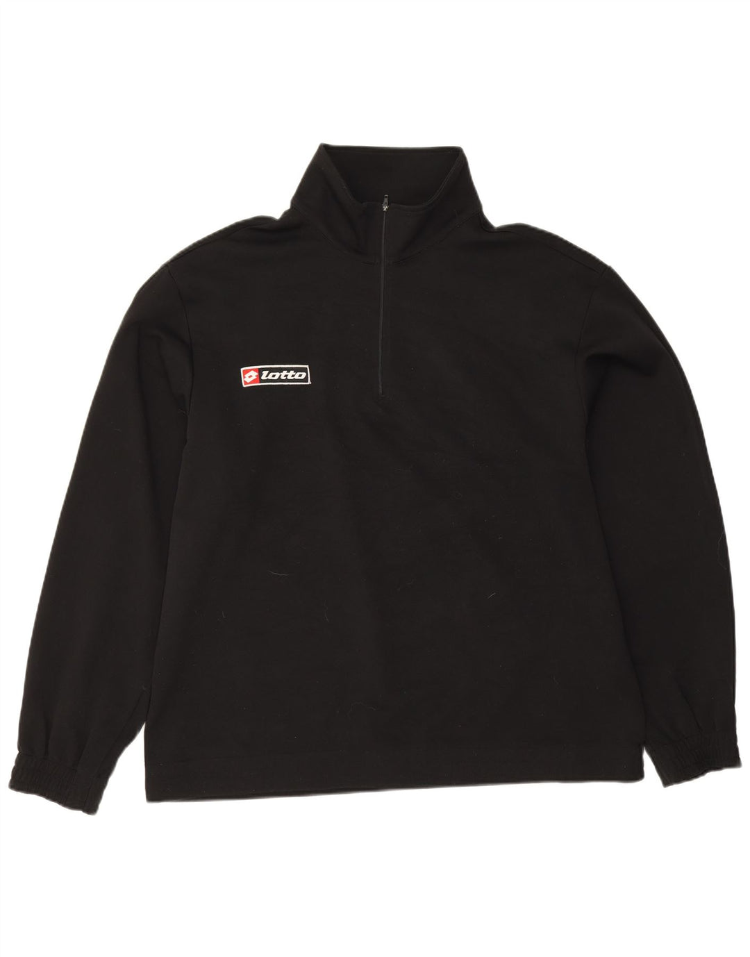 Felpa da uomo con collo con zip Lotto Maglione XL Poliestere nero