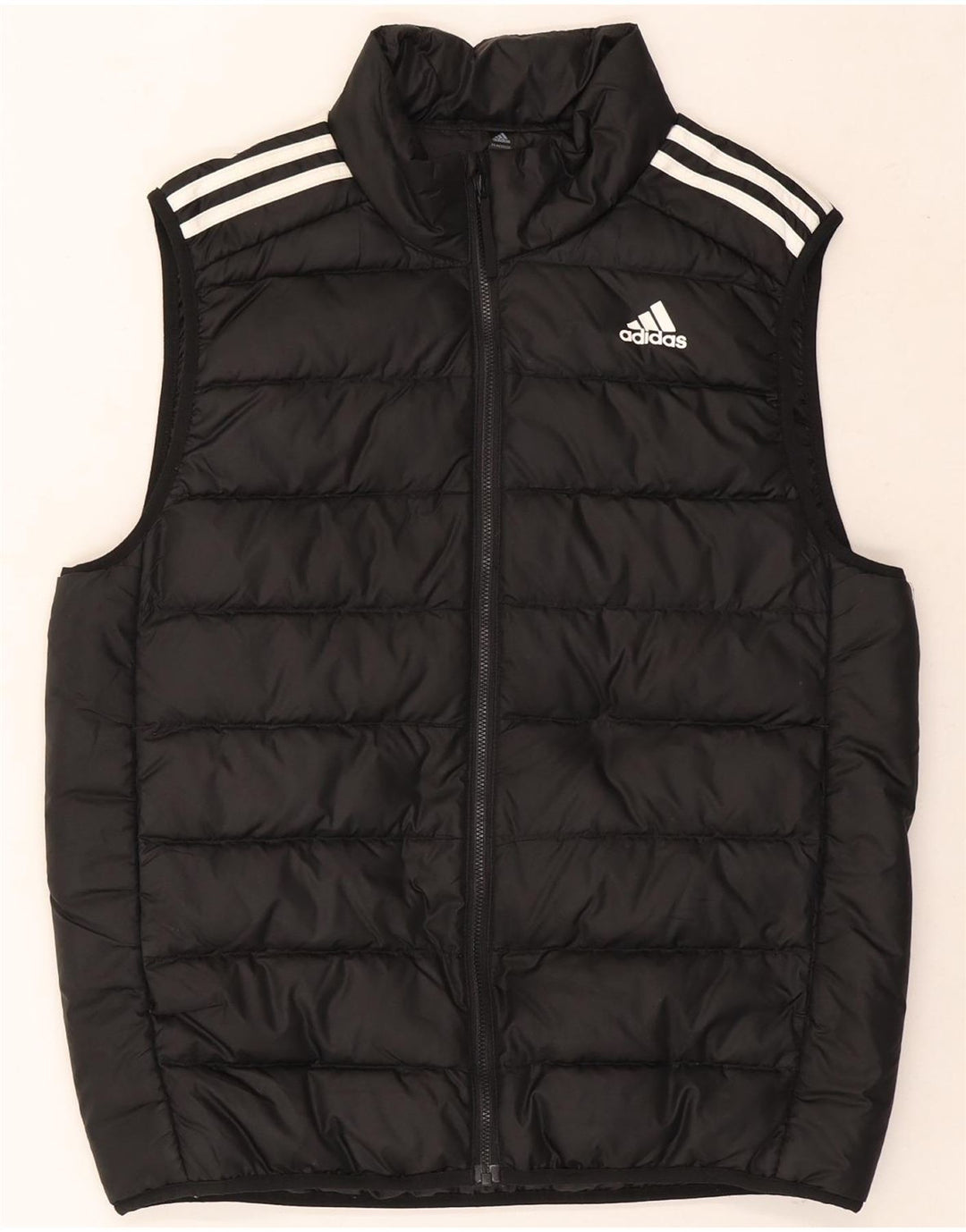 Gilet imbottito da uomo Adidas UK 38 medio nero poliestere