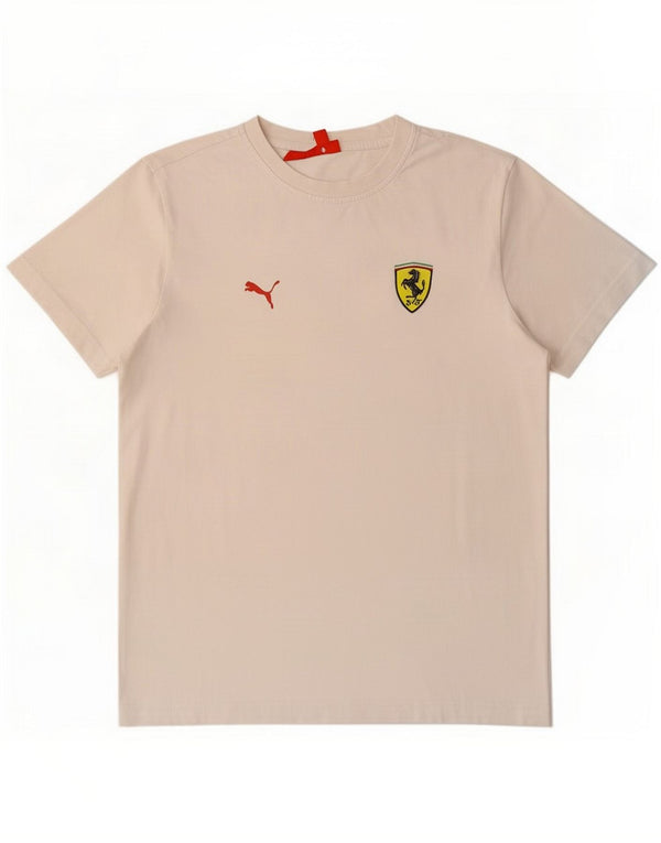Puma T-shirt grafica Ferrari da uomo Top Medium White Cotton
