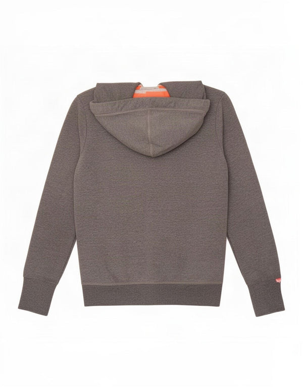 Maglione con cappuccio e zip da donna Superdry UK 12 Cotone grigio medio