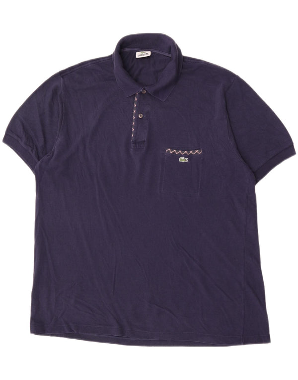 Polo da uomo Lacoste taglia 6 XL in cotone blu navy