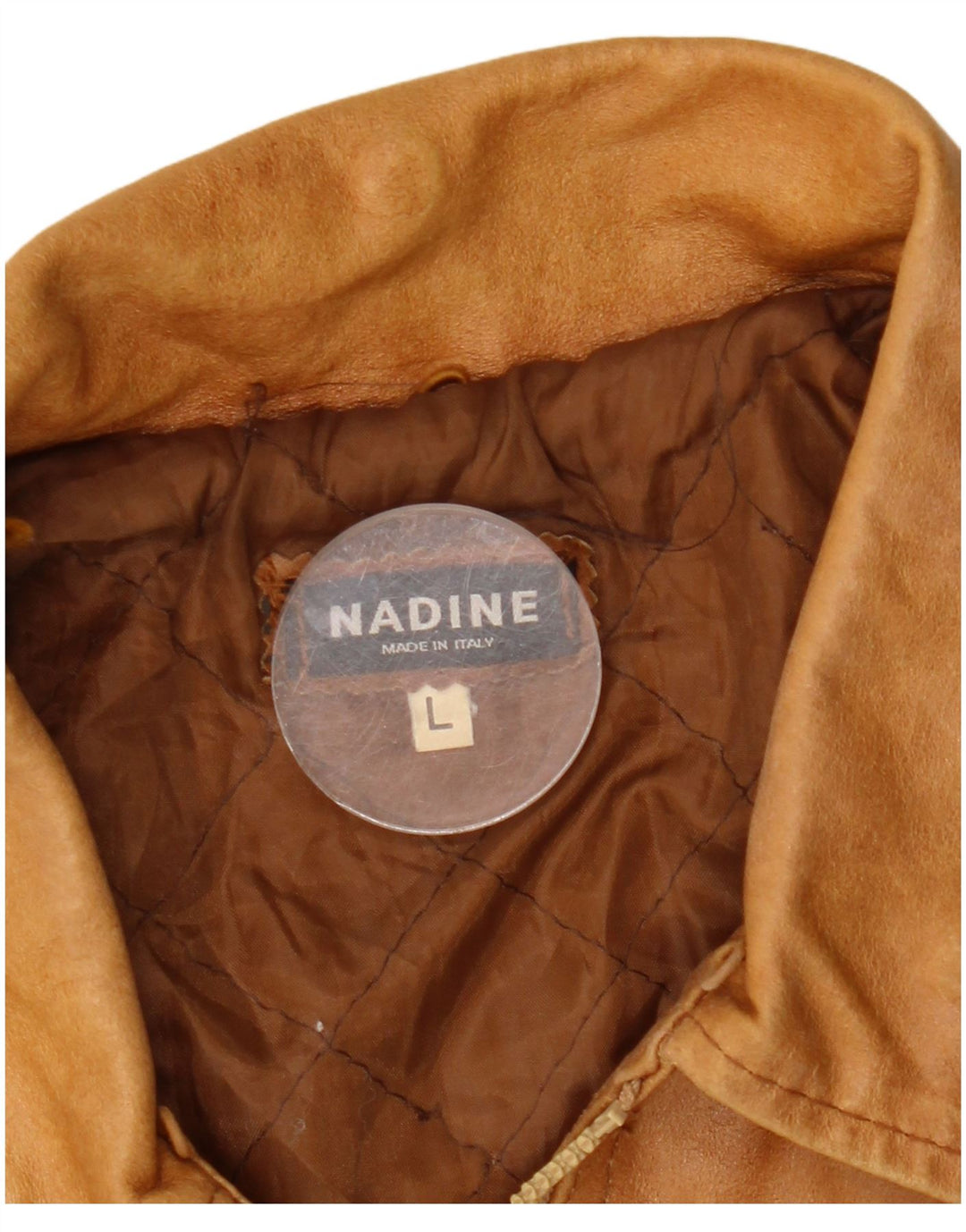 Giacca in pelle da uomo Nadine UK 40 grande in pelle marrone