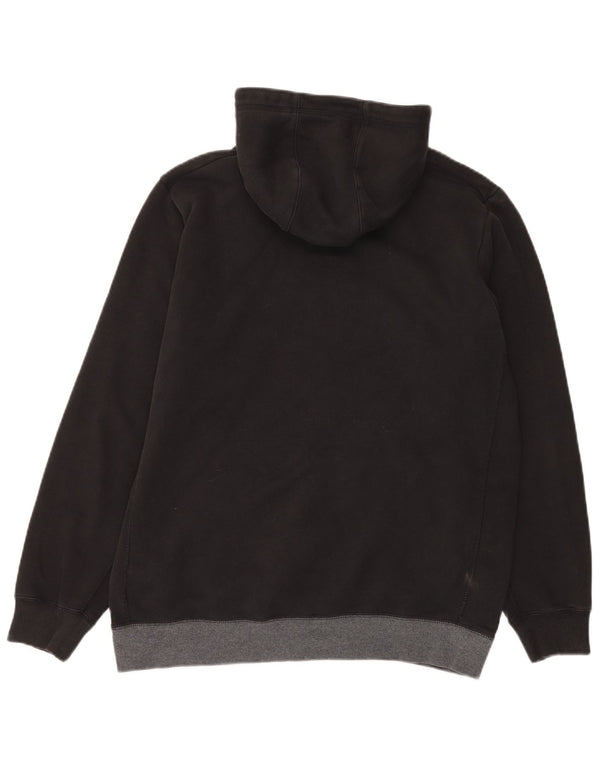 Felpa con cappuccio da uomo Adidas Large in cotone color block nero