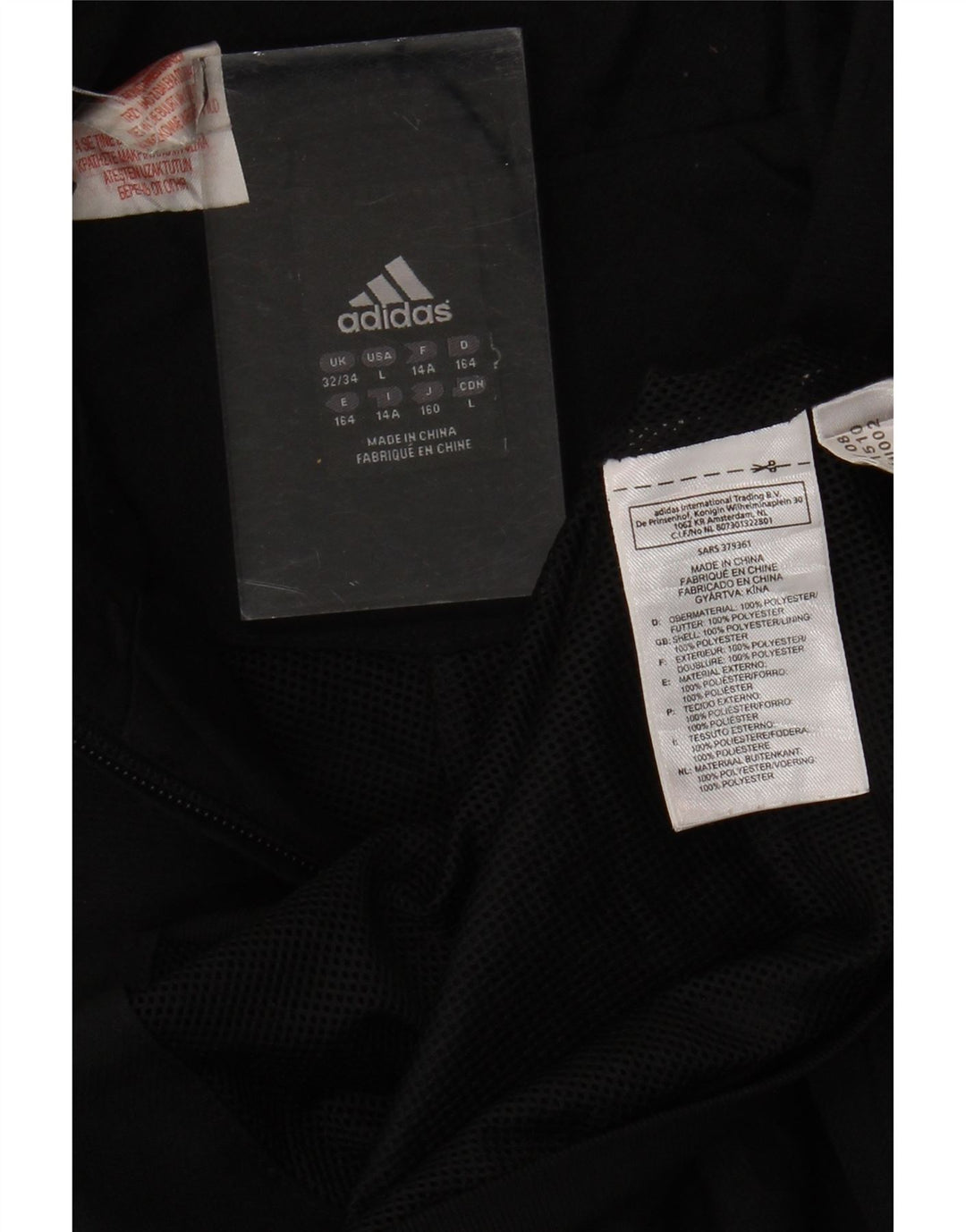 Giacca superiore della tuta Adidas Predator da ragazzo 13-14 anni in poliestere nero