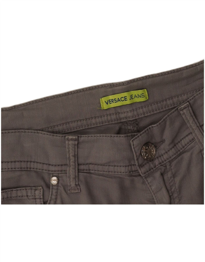 VERSACE Womens Skinny Casual Trousers W30 L32  Grey