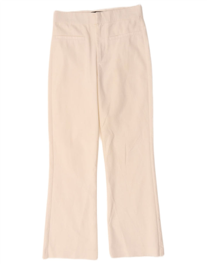 Pantaloni casual Bootcut da donna Zara piccoli W26 L26 bianchi